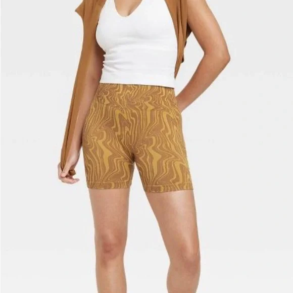 💜 PURPLE Lavender JoyLab Swirl Seamless Bike Shorts 4” 💜 - Picture 4 of 4